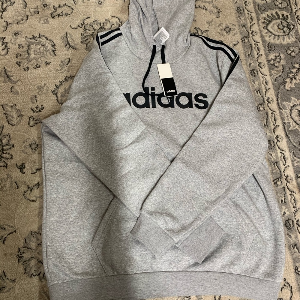 NWT XXL Grey Adidas Hoodie
